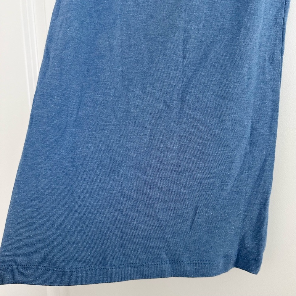 Blue Sleeveless Henley Tank Top - Layering Tank - Y2K Style - Picture 10 of 12